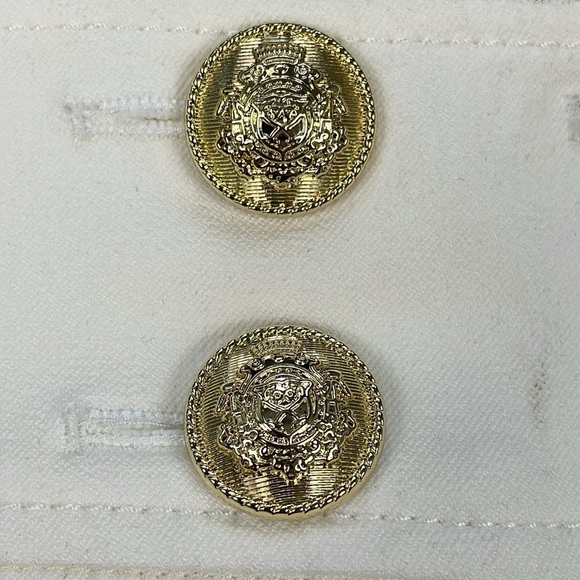 NWT Derek Lam 10 Crosby Tove Embossed Button Mini Skirt Soft White Sz 8 - Picture 13 of 15